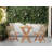 CALCIANO 2 - Person Acacia Wood Patio Dining Set with Square Table