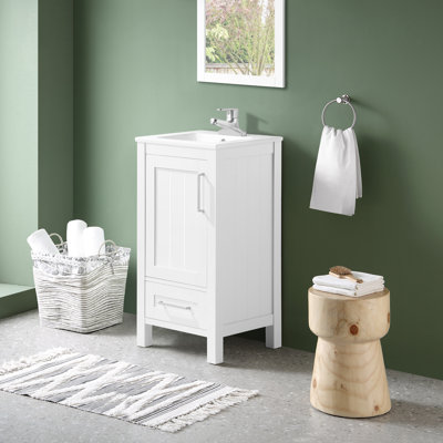 Shanarra 18.11'' Single Bathroom Vanity with Ceramic Top