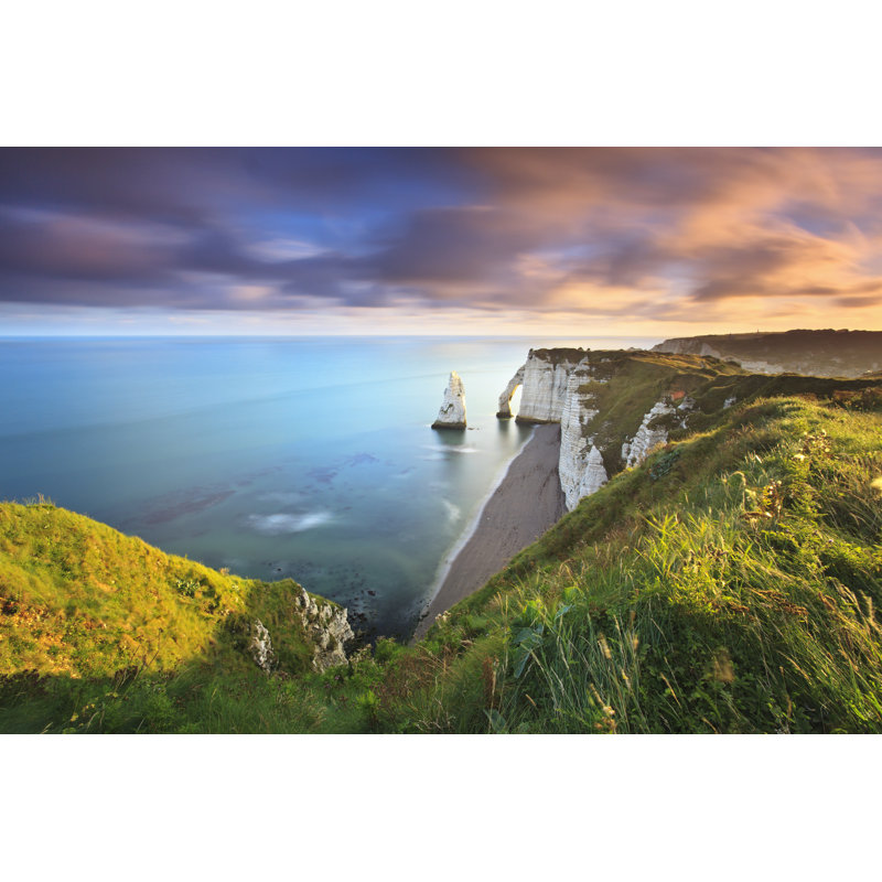 Sunrise Over Etretat by Outcast85 - Wrapped Canvas Print, 20cm H x 30cm W x 3.8cm D