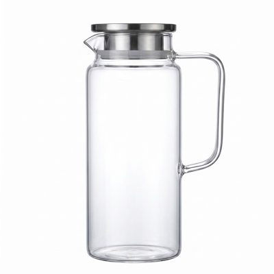 glass bottle 2000ml High-value Right-angle Handle Cold Kettle High-borosilicate Glass Cold Kettle High-temperature Resistance Large-capacity Teapot