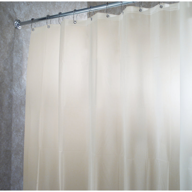 Rideau de douche simple en vinyle Siewert, Sable