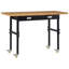 Banc de travail 59 po avec tiroir, pieds réglables en hauteur, table de travail en bambou pour table de travail sur roulettes, capacité de poids de 1320 lb