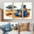 Toile naturelle avec cadre flottant