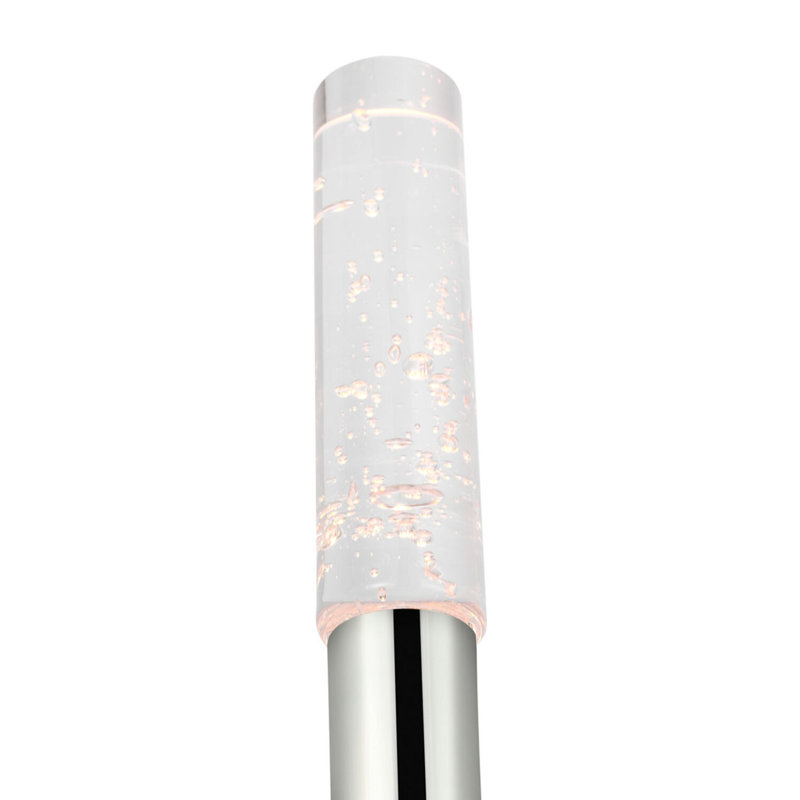 Rousseau Single Sconce with Seeded Glass, Polished Nickel