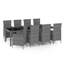 Ensemble repas rectangulaire avec coussins Kruse-820747638-820747646-820747647