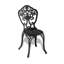 Chaises de patio en fonte d'aluminium 2, noir, sculptures complexes, protégé, coussin antidérapant, paire extérieure ergonomique de dossier et de siège, structure noire, revêtement délicat, pied