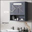 Armoire murale de salle de bain Kleankin Farmhouse avec tablette ouverte et intérieur réglable, parfaite pour le rangement organisé et l'esthétique moderne.