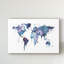 «Watercolor Map of the World Map» par Michael Tompsett, reproduction d'art graphique sur toile-228220271