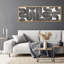 «Geometric Line Abstract Geometric Infinity Loop Shapes», reproduction encadrée sur toile-111665123-98042006