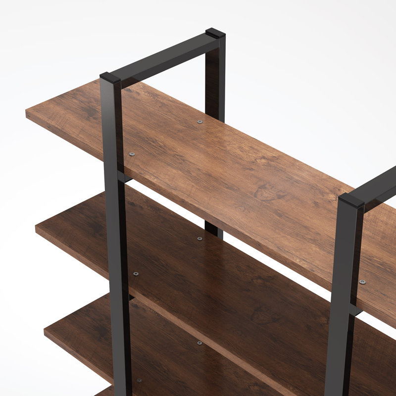 Jocqua Etagere Bookcase, Brown/Black