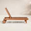Caselli Outdoor Eucalyptus Wood Chaise Lounge