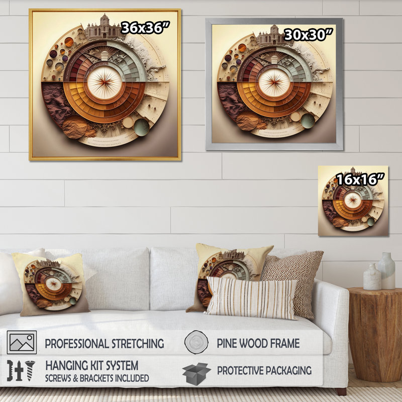 «Caclulation The Universe Spiral Illustration I», reproduction sur toile, H 24 po x l 24 po x P 1 po, Cadre simple noir