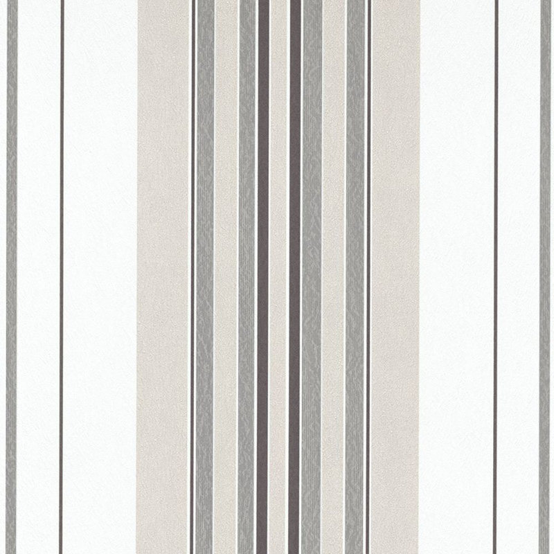 Rouleau de papier peint L 33 pi x l 21 po Marscot, Blanc / argenté