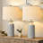 Anazagene 24" Modern Gray Ceramic Table Lamp With 3-Way Dimmable Light For Bedroom And Living Room-819782916