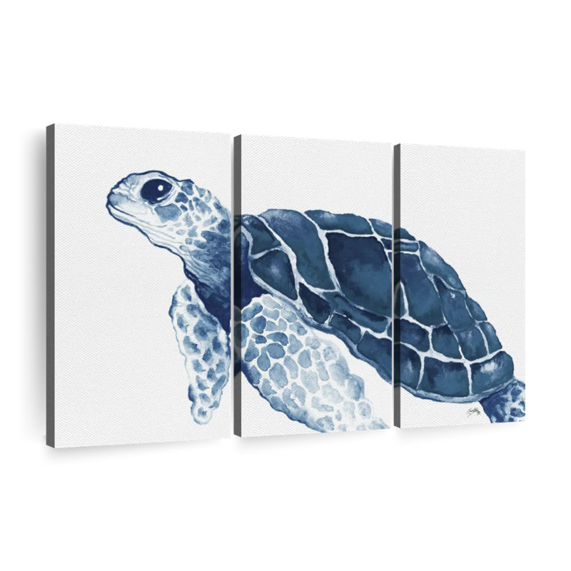 «Turtle In The Blues» sur toile, H 20 po x l 33 po x P 1,25 po