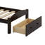 Lit plateforme simple avec rangement en bois massif Granita-507456208