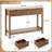 Wooden Fluted Console Table Sofa Table Brown-1050264432