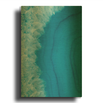 «Agate Geode I» par Wild Apple Portfolio, art mural en métal doré, 24 po x 36 po