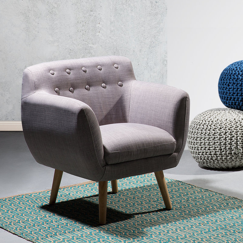 Chancery Upholstered Armchair, Grey