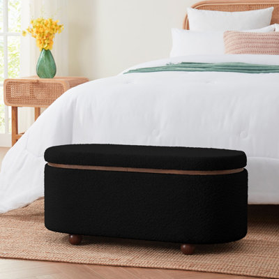 Banc de rangement en chenille Lockbourne