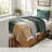 Modern Bedding Sets, Twin XL Corduroy Comforter, Color Block Home