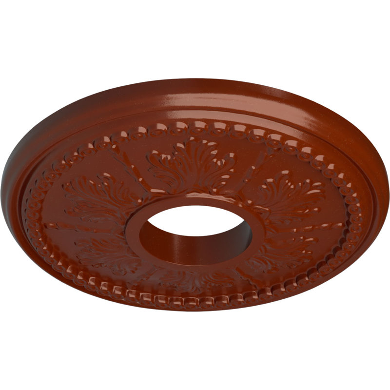 Médaillon de plafond H 13,875 po x l 13,875 po x P 1,25 po Tirana, Brique réfractaire