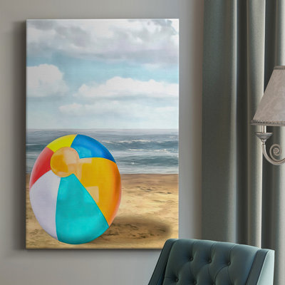 Beach Ball I - Toile tendue avec châssis de qualité supérieure - prête à être accrochée