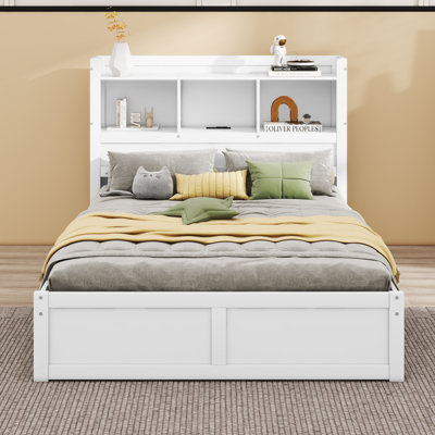 Loletha Full Size Storage Platform Bed with Pull Out Shelves