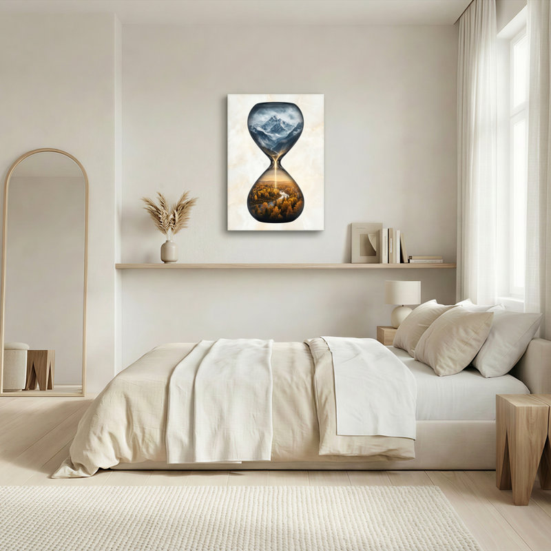 Sablier, paysage, art mural, ensemble de 1, 48"H x 36"W, Wrapped Canvas