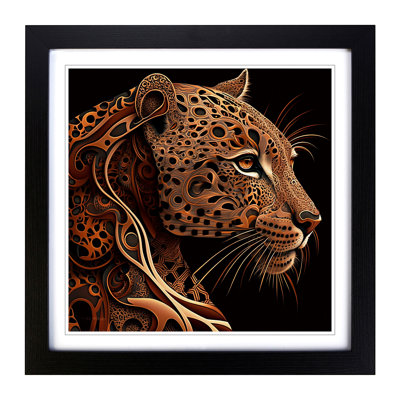Cheetah Paisley Art - Framed Print