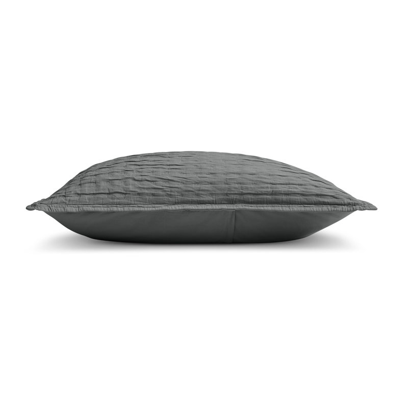 Popple Duvet Cover Set, Charcoal, King Duvet Cover + 2 King Shams