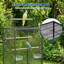 Grande cage à oiseaux, cage à oiseaux en métal de 98 cm de hauteur avec aire de jeu ouverte, cage de vol roulante pour perruches, canaris, inséparables, petits quaker, cockatiels, perruches