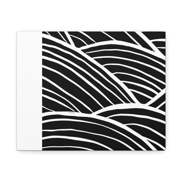 Hokku Designs Black And White Pattern Background On Canvas 