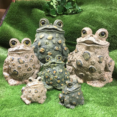 Statue de jardin fantaisiste crapaud «Stretch»