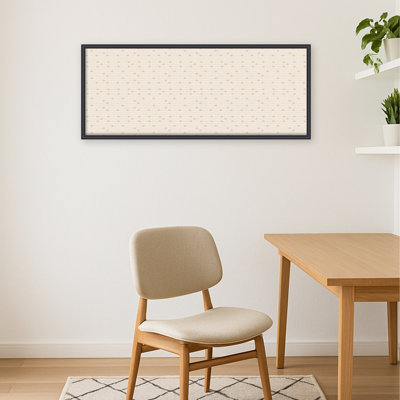 Tableau d'affichage rétro encadré en tissu