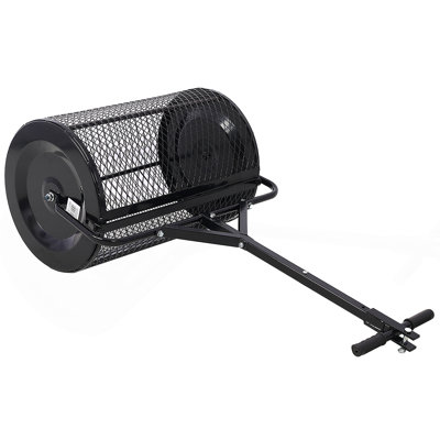 Peat Moss Spreader 36Inch,Compost Spreader Metal Mesh,2 In 1 ATV  And T Shaped Handle For Planting Seeding,Lawn And Garden Care Manure Spreaders Roller