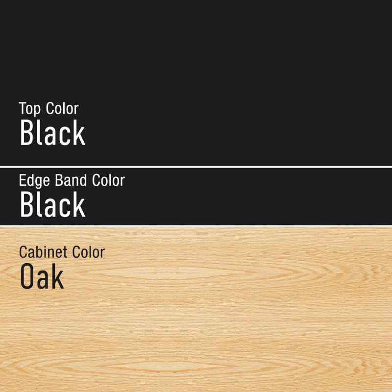 Access Quick-Ship Mobile Demo Cart, Black HPL Laminate/Oak