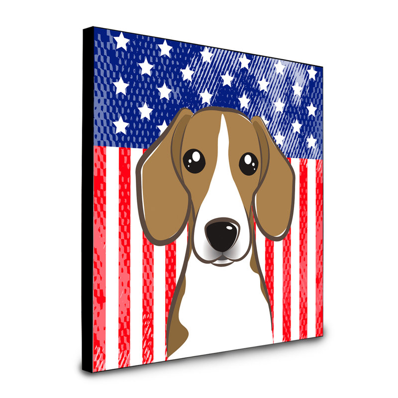 « american flag », art encadré Macomb, Beagle