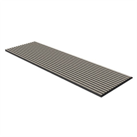 Wooden Slat Wall Panel Light Grey, 120 x 60cm