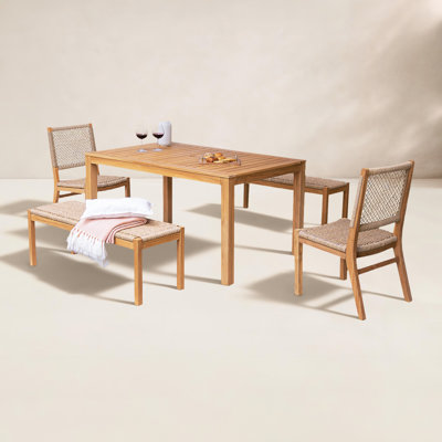 Seras Teak Wood 6-Person Dining Set