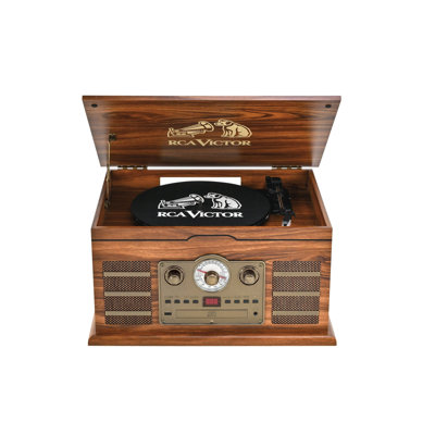 8-in-1 Turntable Music Center with Audio Stream