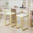 Velvet Barstool - Gold Frame with Creamy White Seat