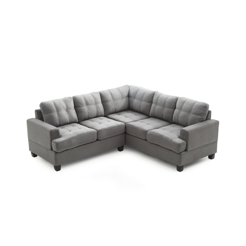 Penta Upholstered L-Shaped Sectional Symmetrical, Gray
