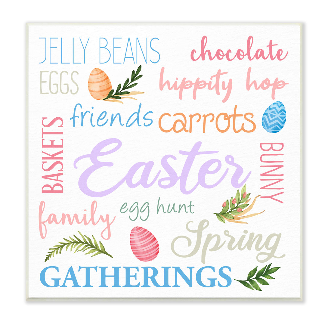 Festive Easter Activity Sign Patterned Eggs Motif Black Framed Giclee Texturized Art By Kim Allen Stupell Industries 