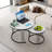 Nesting Coffee Table Set Of 2, Round Side Tables For Living Room, Apartment ()-1568596833