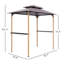 Gazebo de terrasse avec barbecue à deux niveaux, 2,4 m x 1,5 m