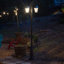 Lampadaire victorien à double tête