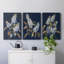 Floral Study Series LVII - Ensemble de 3 toiles tendues avec châssis - Prêt à être accroché