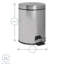 Harbour Housewares - Round Bathroom Pedal Bins-110812143