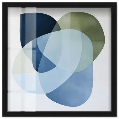 Décoration murale moderne Serene Overlap I Shadowbox Print par Art Remedy